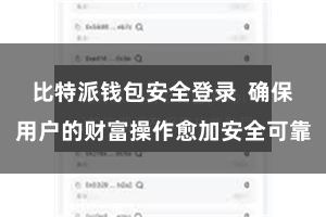 比特派钱包安全登录  确保用户的财富操作愈加安全可靠